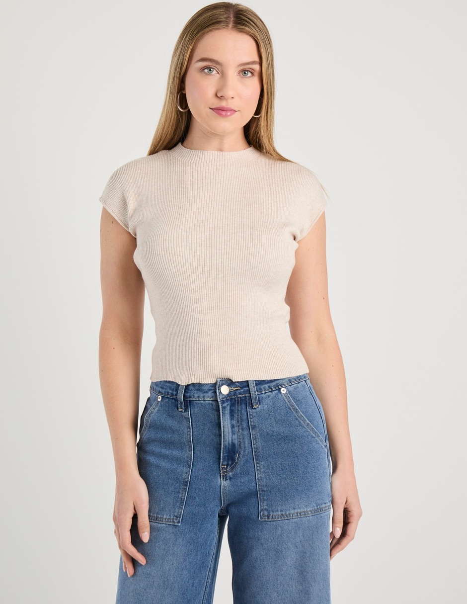 Playera manga corta cuello redondo mujer 5