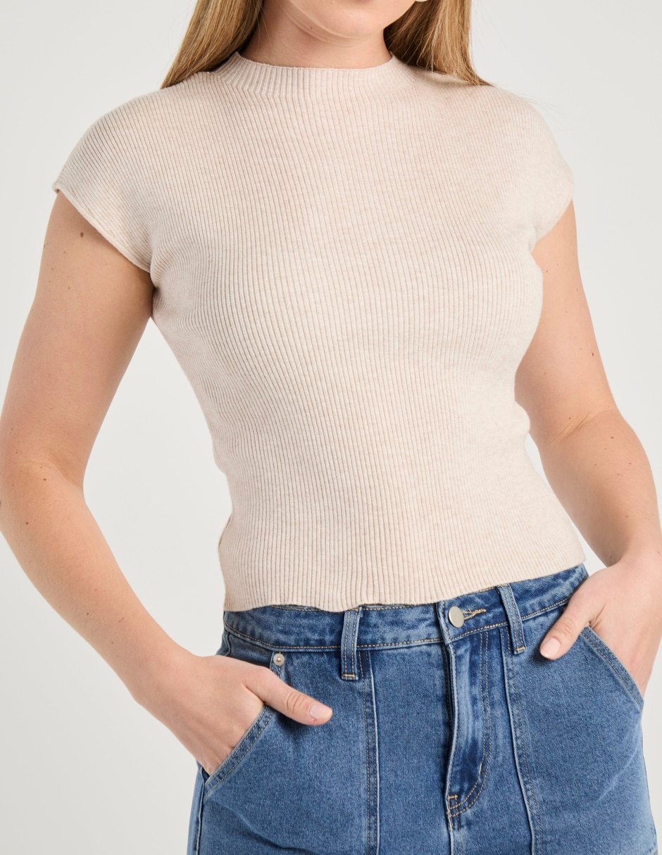 Playera manga corta cuello redondo mujer 3