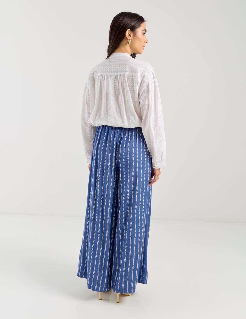 Pantalón coulotte amplio para mujer 5