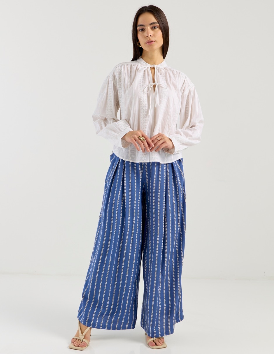 Pantalón coulotte amplio para mujer 6