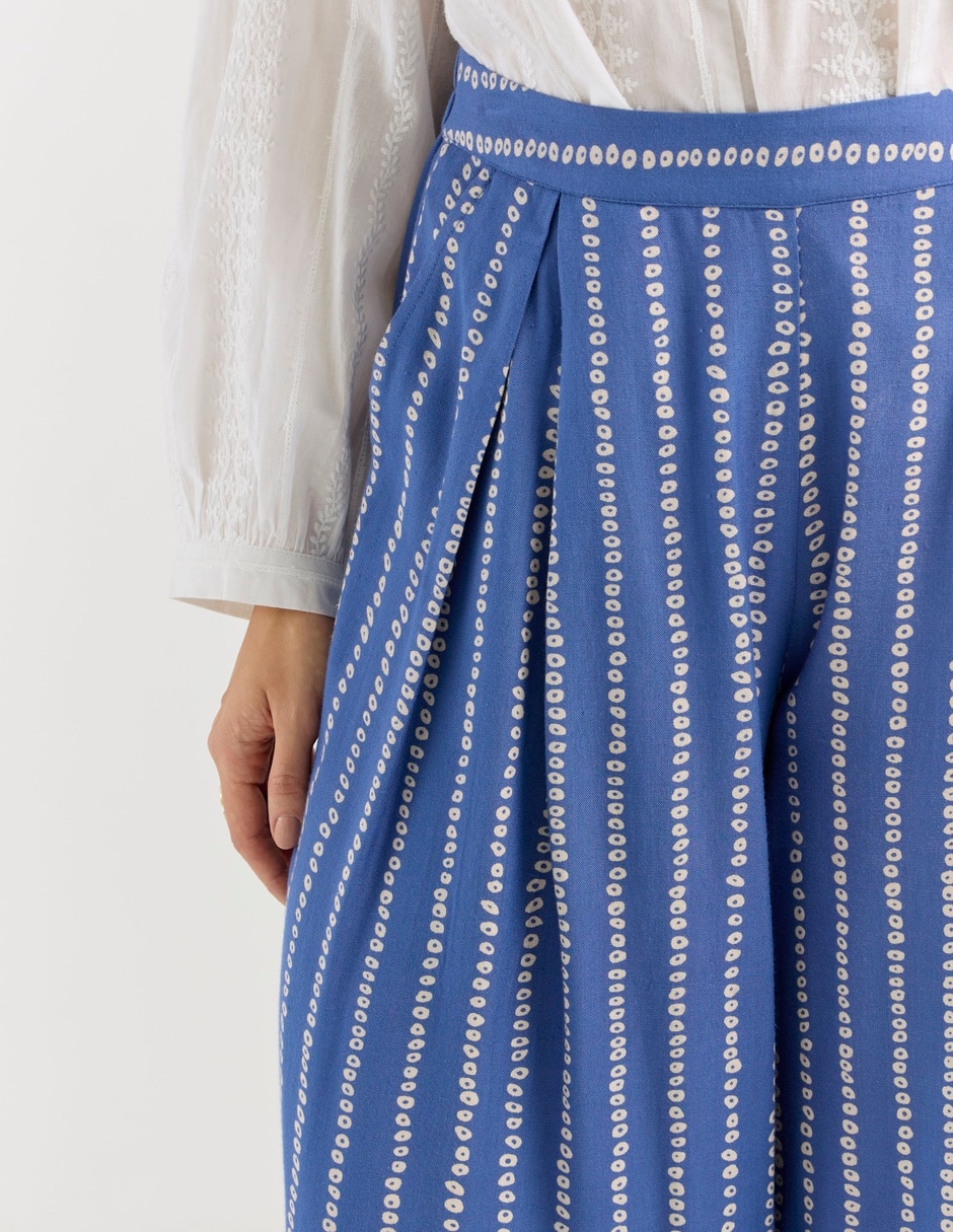 Pantalón coulotte amplio para mujer 7