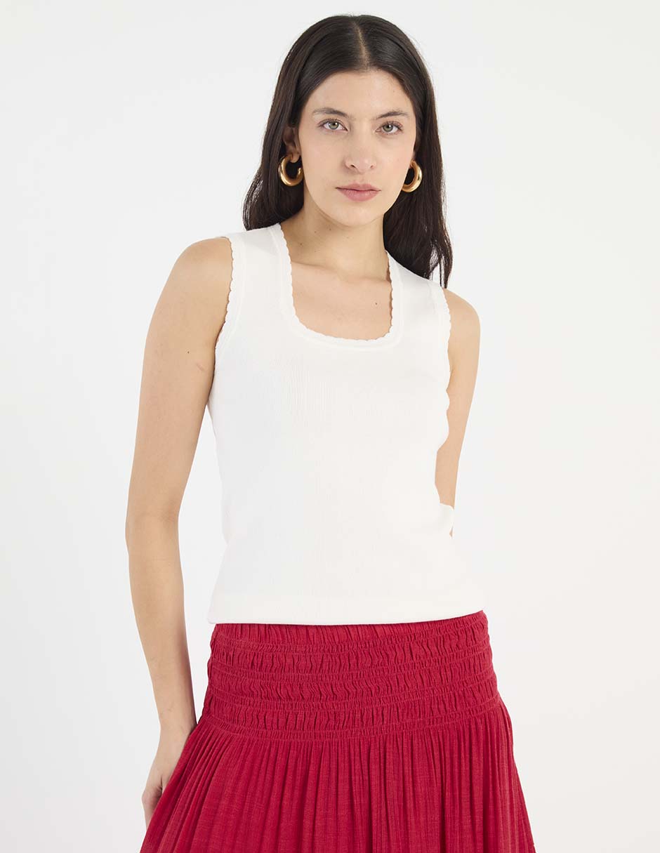 Top Petite Studio escote cuadrado tirante ancho