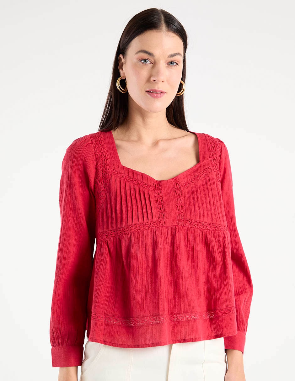 Blusa manga larga para mujer 1