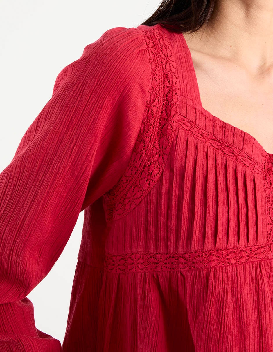 Blusa manga larga para mujer 9