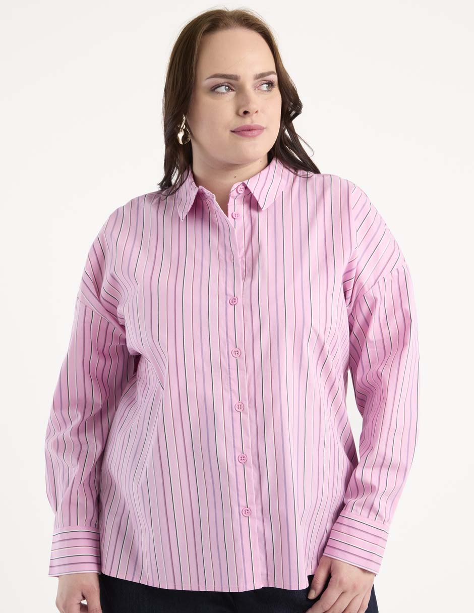 Camisa de algodón manga larga para mujer Camisa de algodón manga larga para mujer