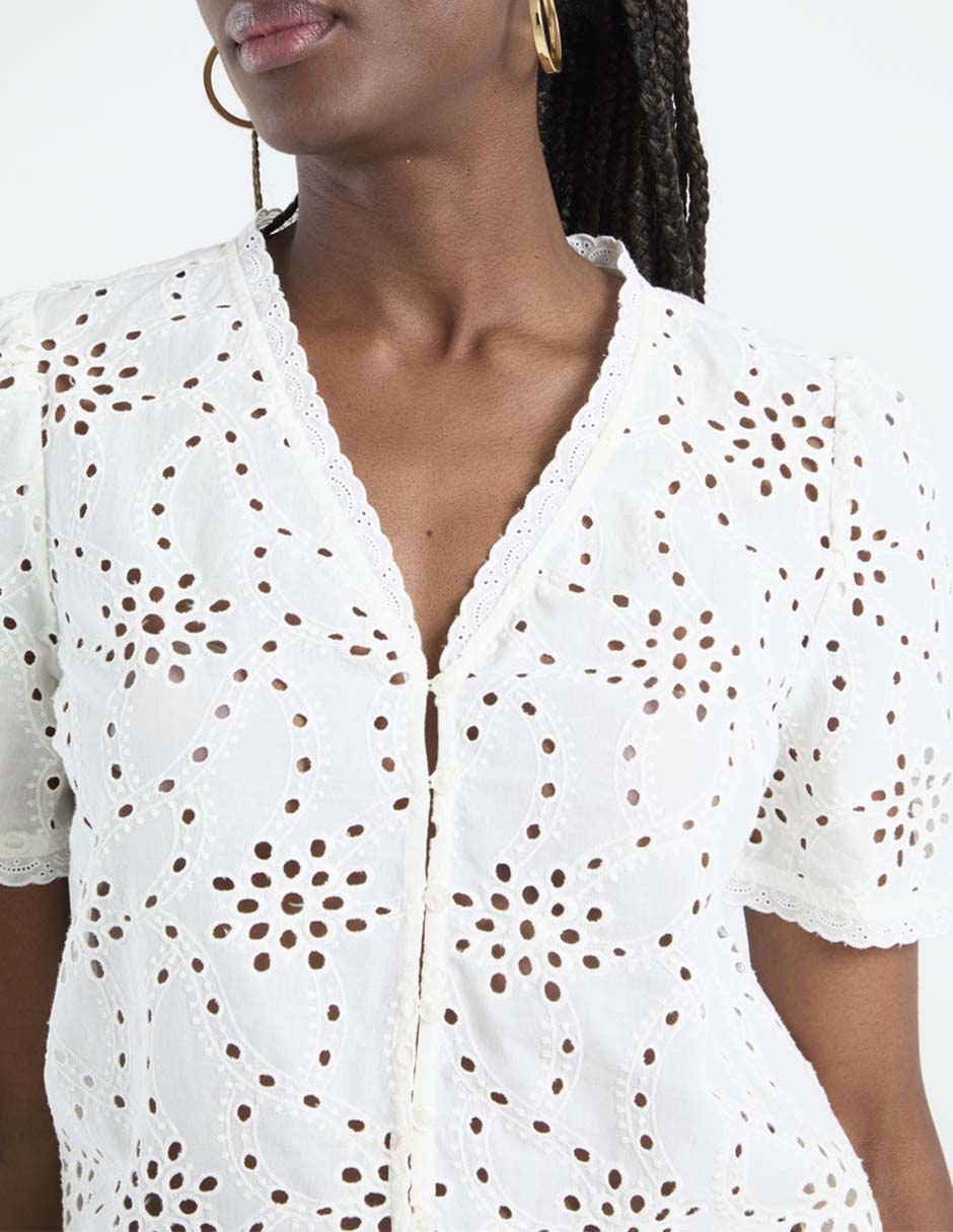 Blusa manga corta para mujer 7