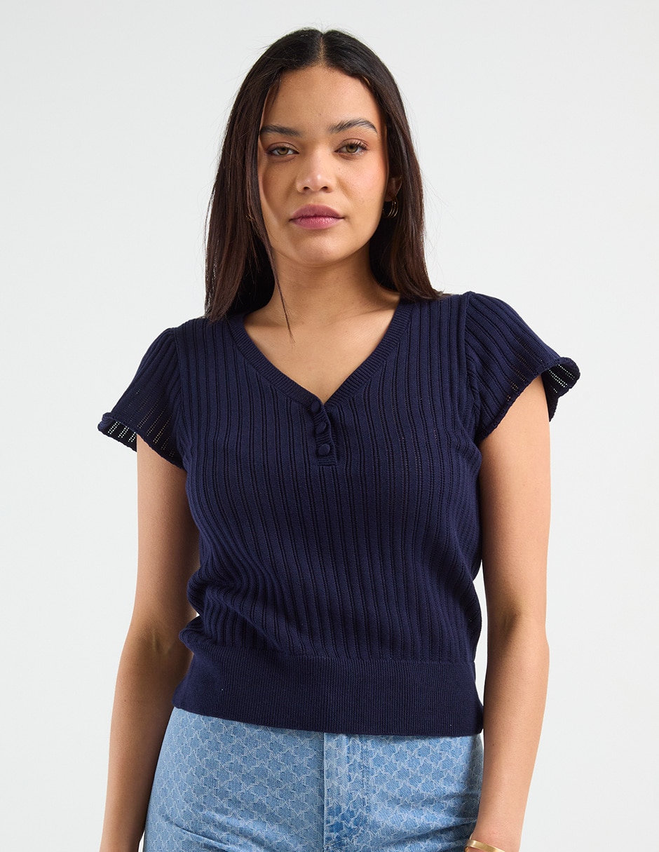 Blusa manga corta para mujer 7