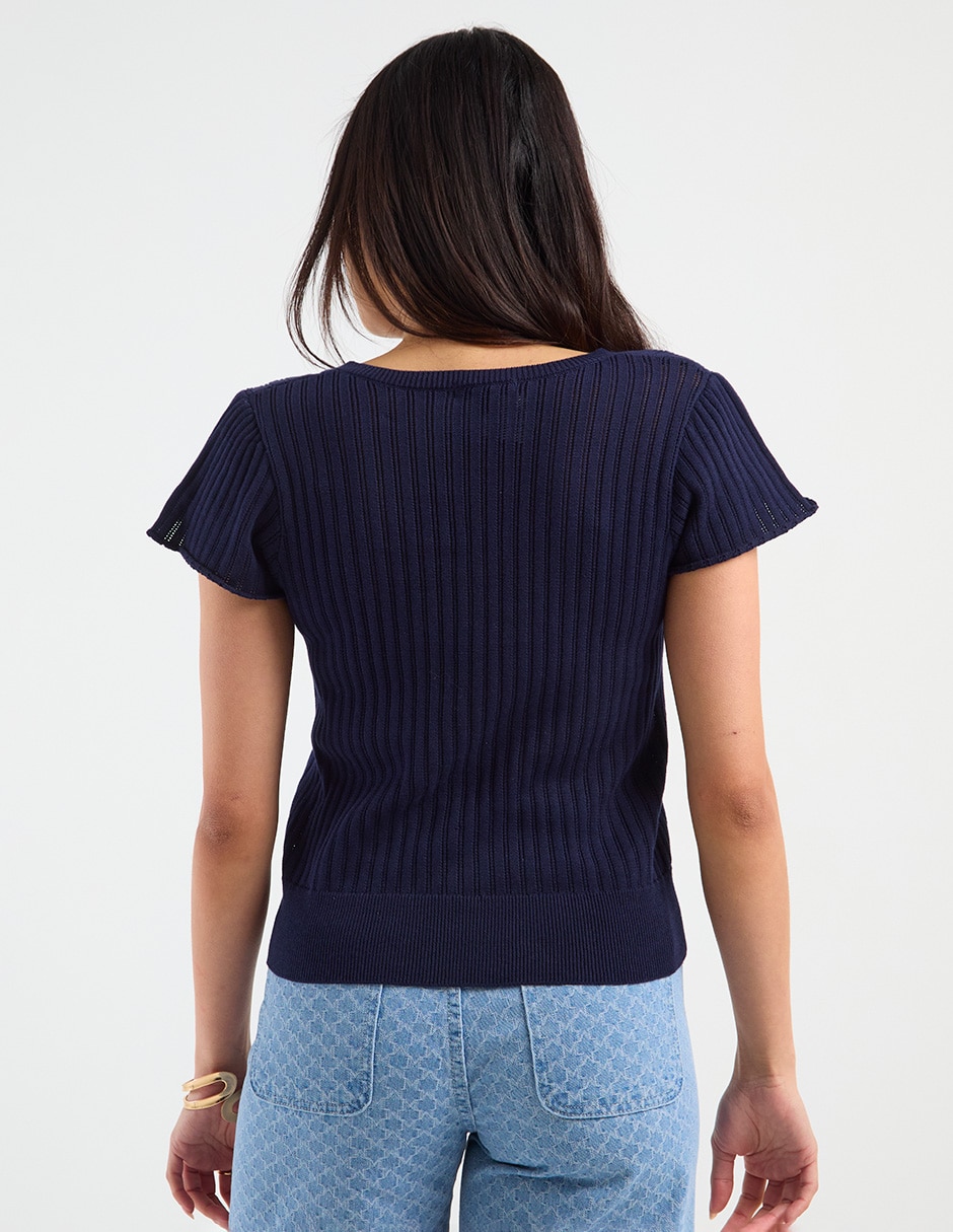 Blusa manga corta para mujer 11