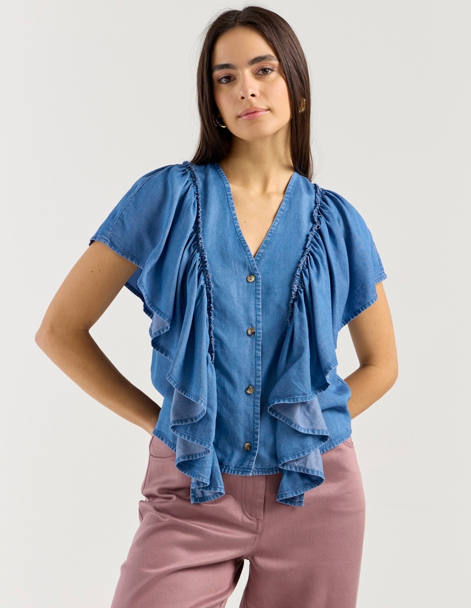 Blusa manga corta para mujer 1