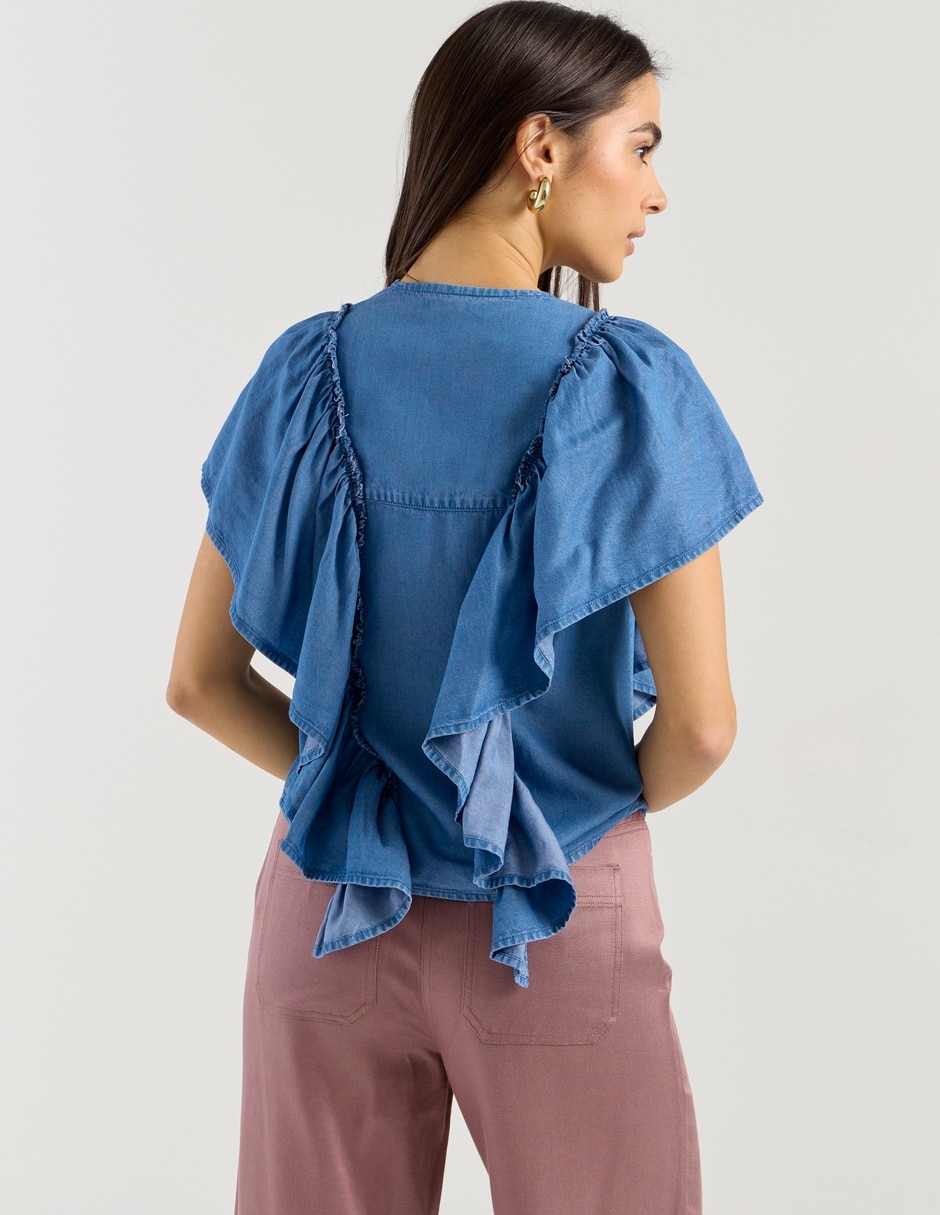 Blusa manga corta para mujer 5