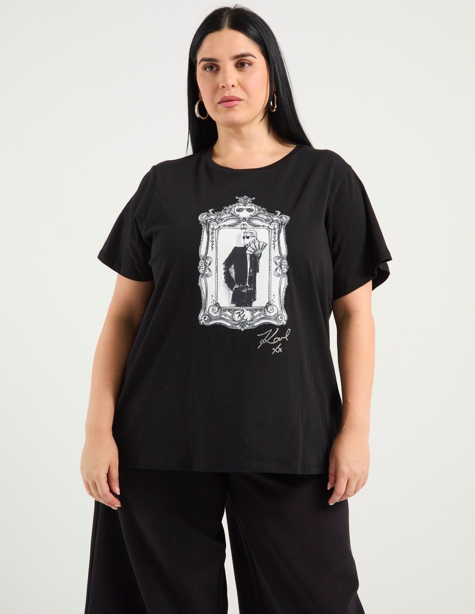 Playera manga corta cuello redondo para mujer Playera manga corta cuello redondo para mujer