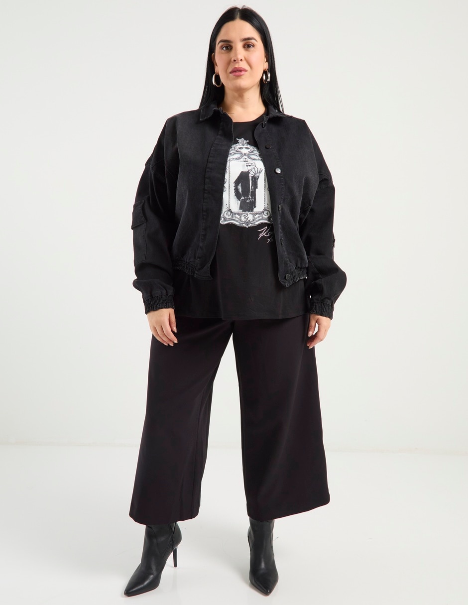 Playera manga corta Karl Lagerfeld Paris cuello redondo para mujer