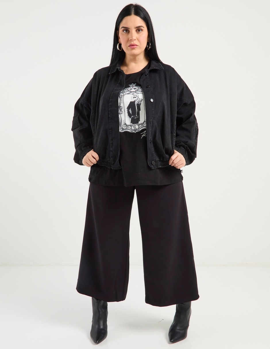 Playera manga corta Karl Lagerfeld Paris cuello redondo para mujer
