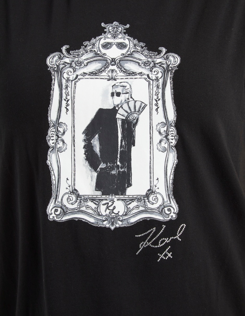 Playera manga corta Karl Lagerfeld Paris cuello redondo para mujer