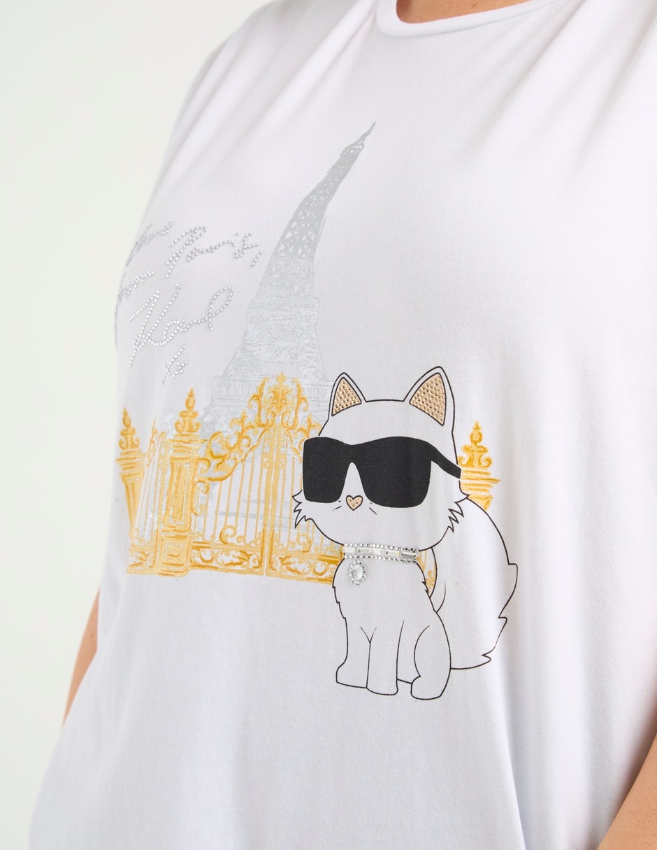 Playera manga corta cuello redondo para mujer 5