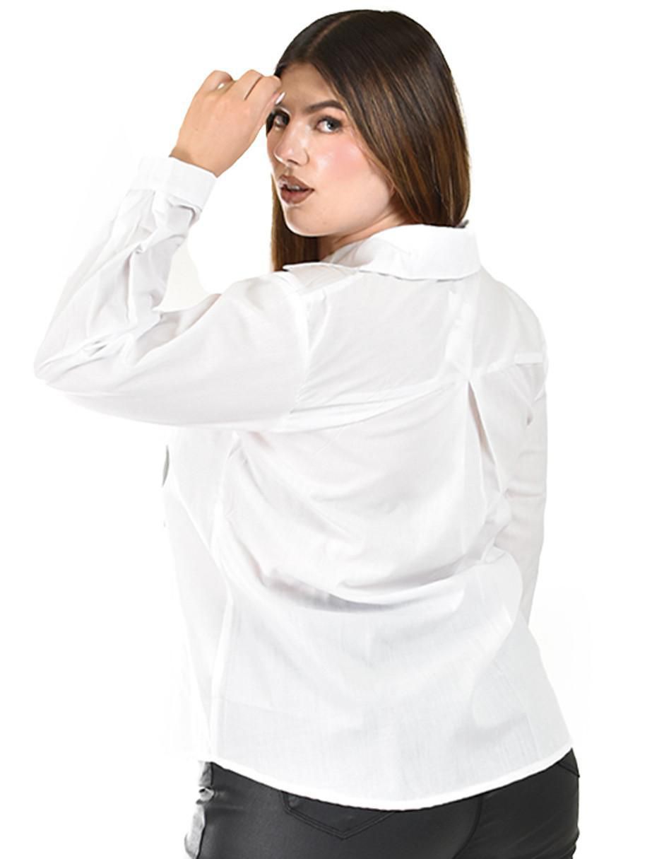 Blusa camisera manga larga para mujer 8