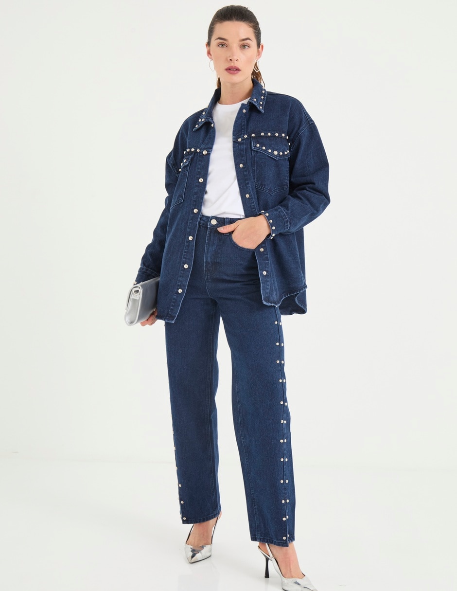 Jeans straight para mujer 7