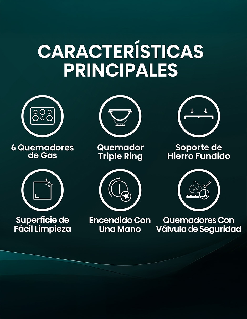 Parrilla a gas lp empotrable Hisense