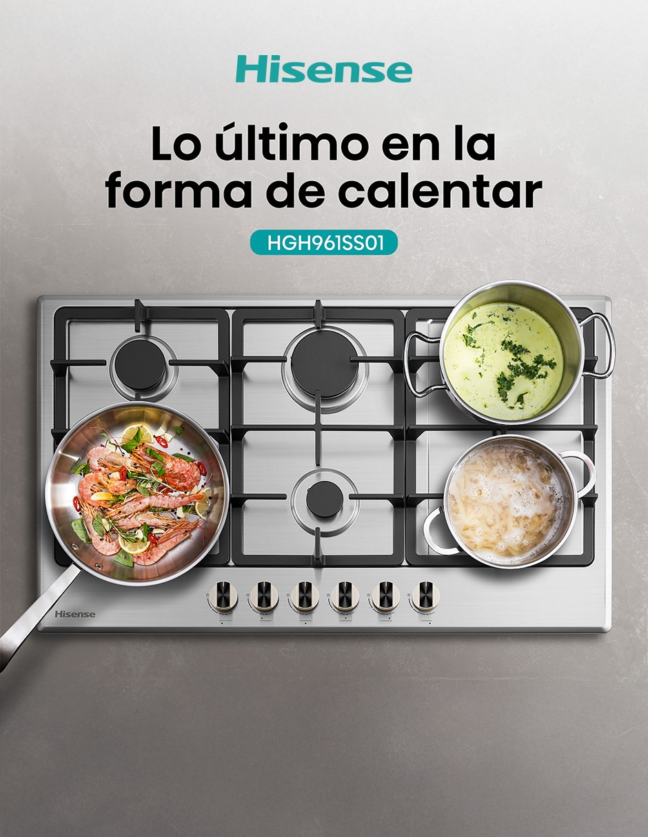 Parrilla a gas lp empotrable Hisense