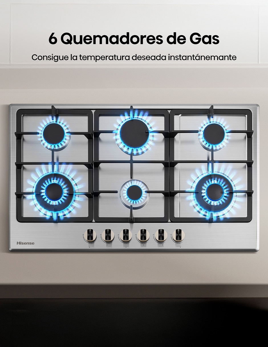 Parrilla a gas lp empotrable Hisense
