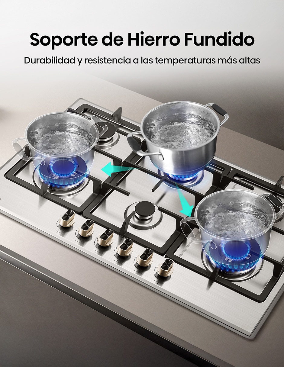 Parrilla a gas lp empotrable Hisense