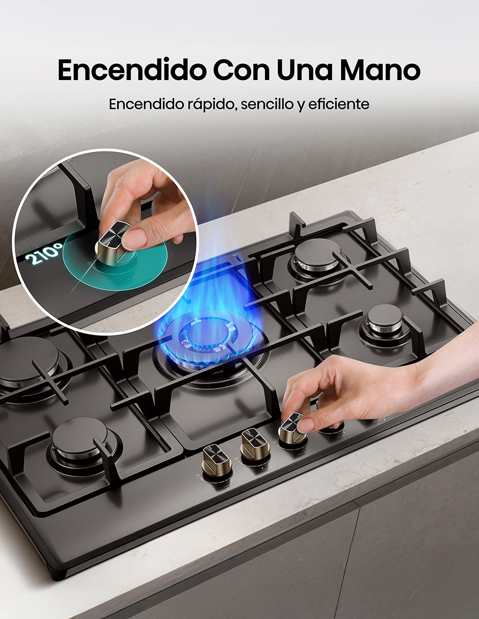 Parrilla a gas lp empotrable Hisense
