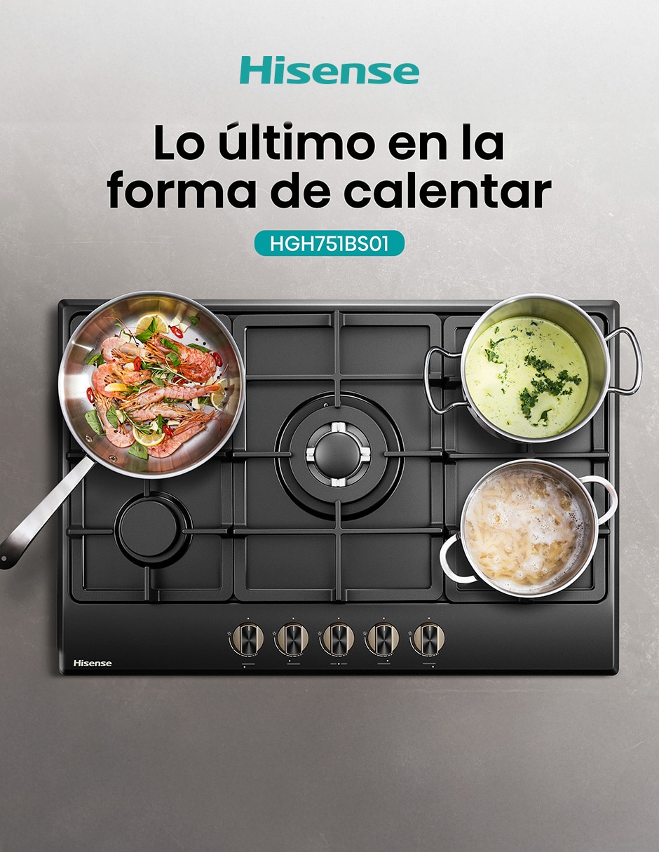 Parrilla a gas lp empotrable Hisense