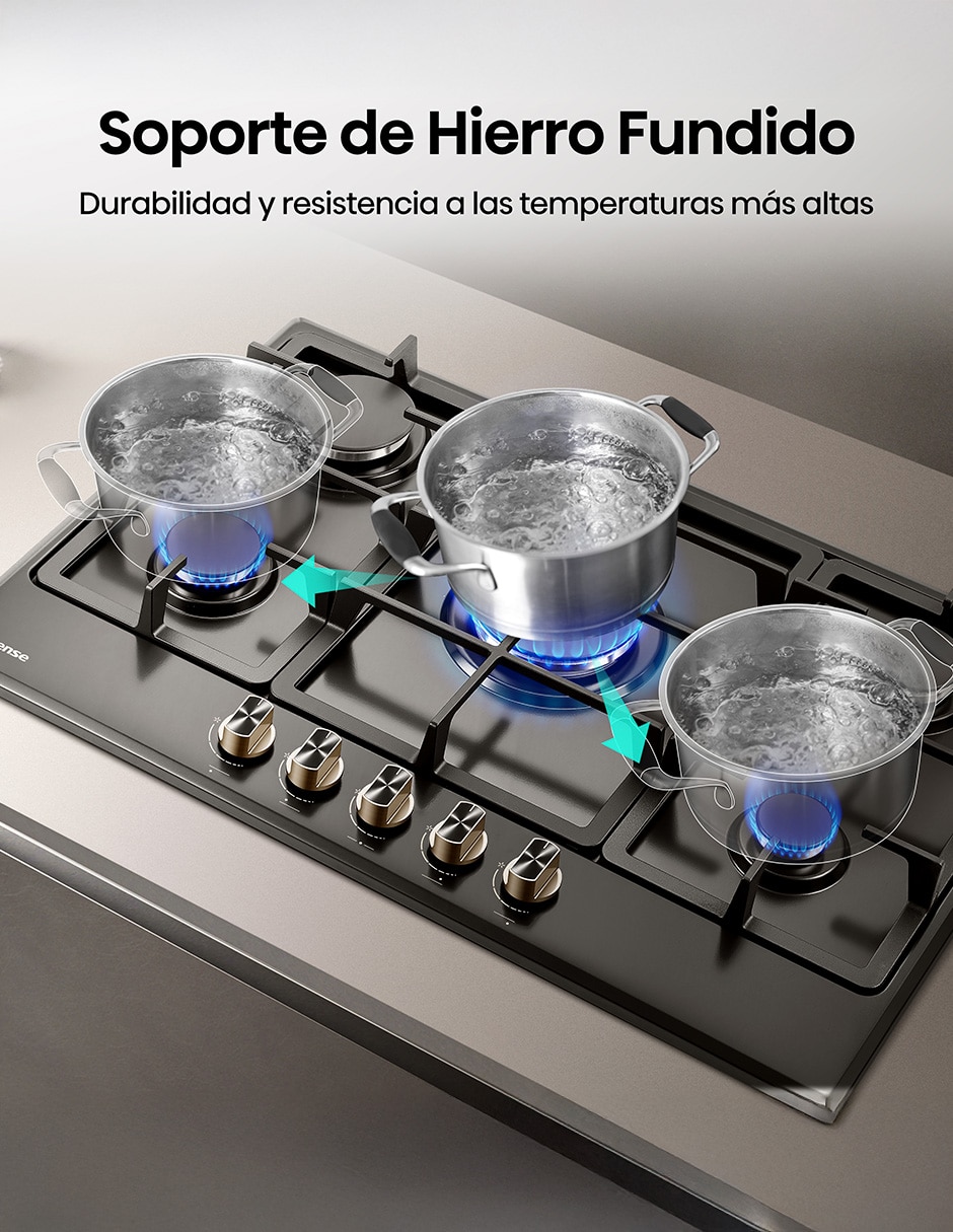Parrilla a gas lp empotrable Hisense