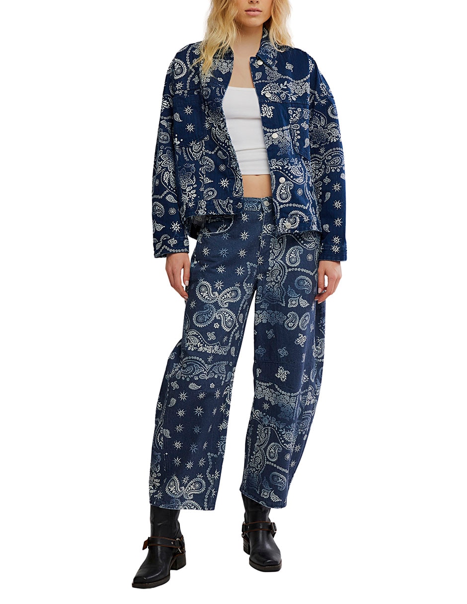 Jeans relaxed amplio Free People para mujer