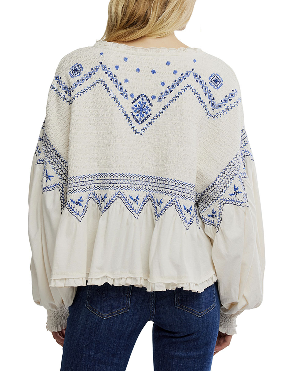 Blusa Free People manga larga para mujer