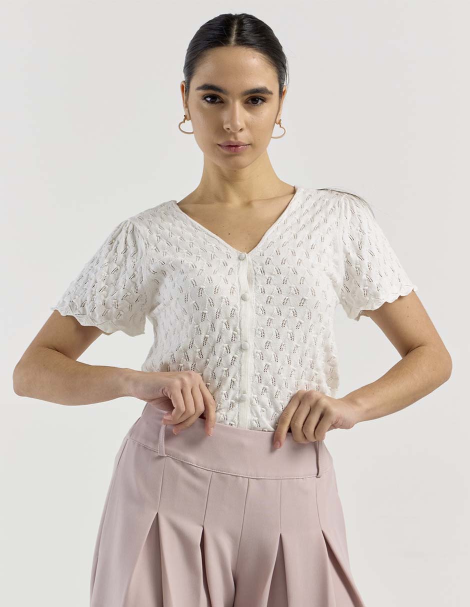 Blusa manga corta para mujer 1