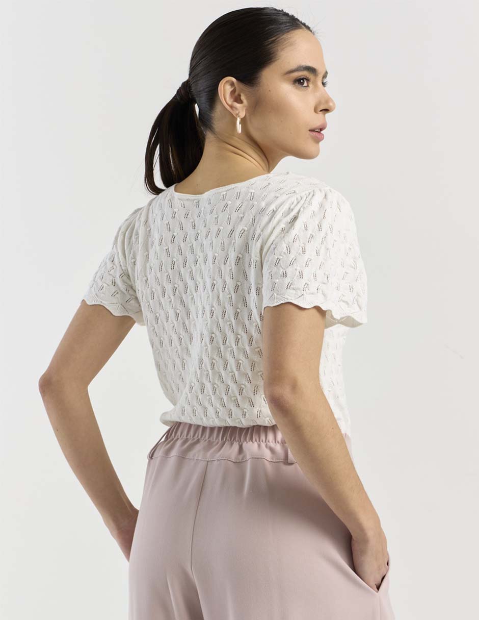 Blusa manga corta para mujer 11