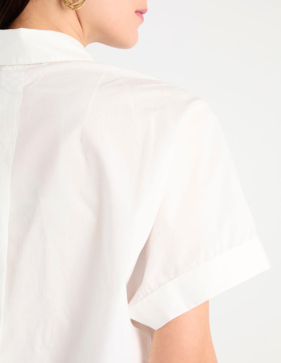 Camisa de algodón manga corta para mujer 10