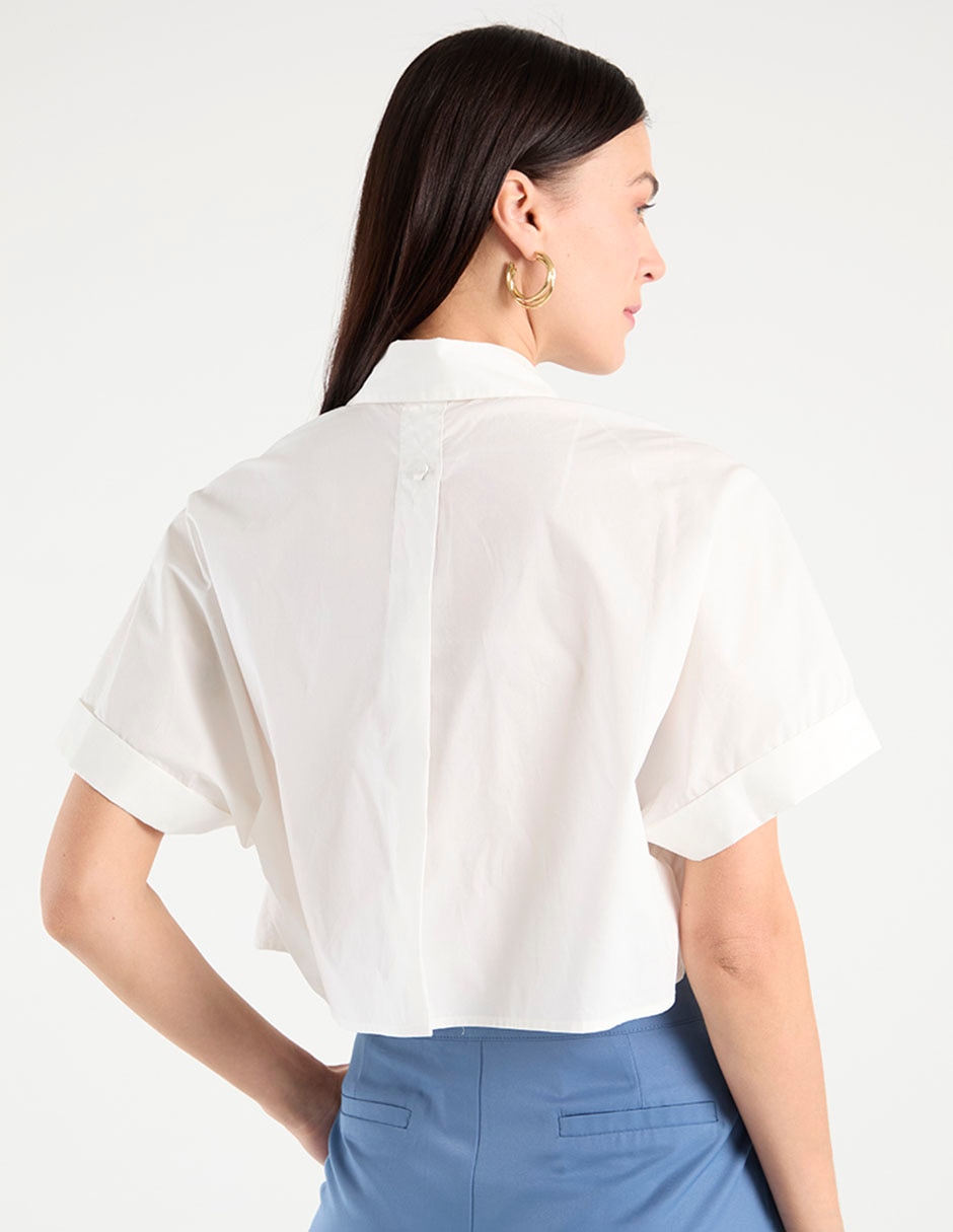 Camisa de algodón manga corta para mujer 11