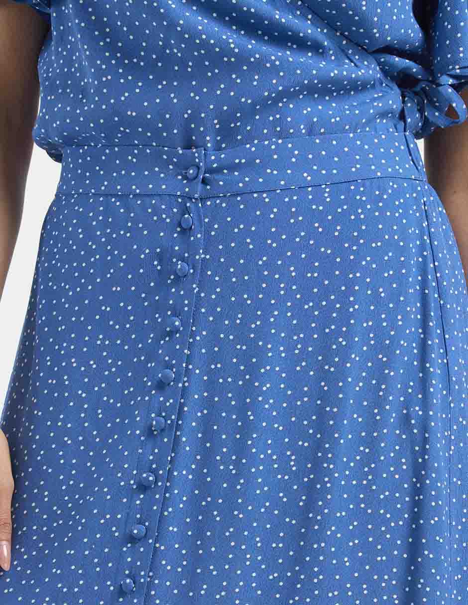 Falda midi a la cintura