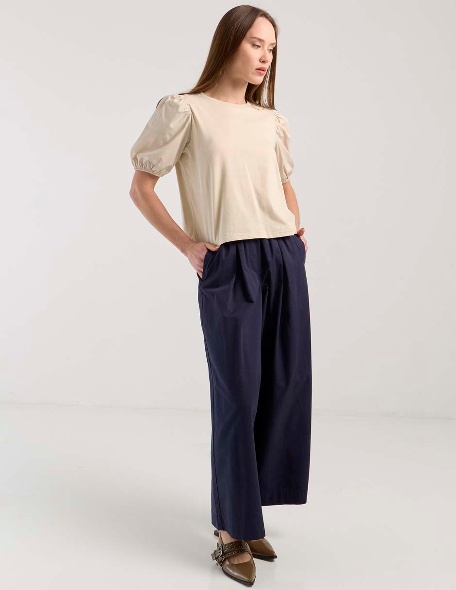 Pantalón coulotte amplio para mujer 6