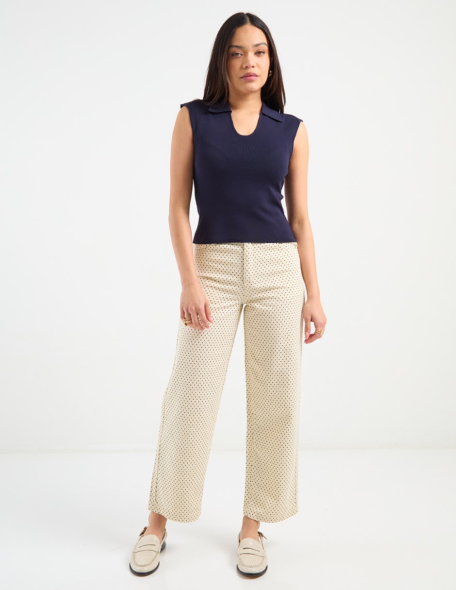 Jeans capri acampanado para mujer 7