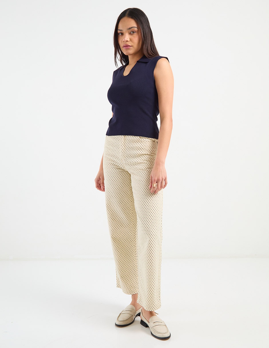 Jeans capri acampanado para mujer 8