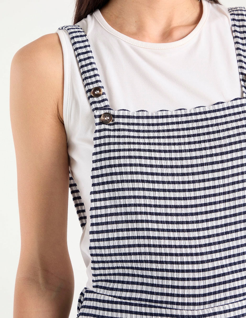 Jumpsuit estampado a rayas para mujer 9