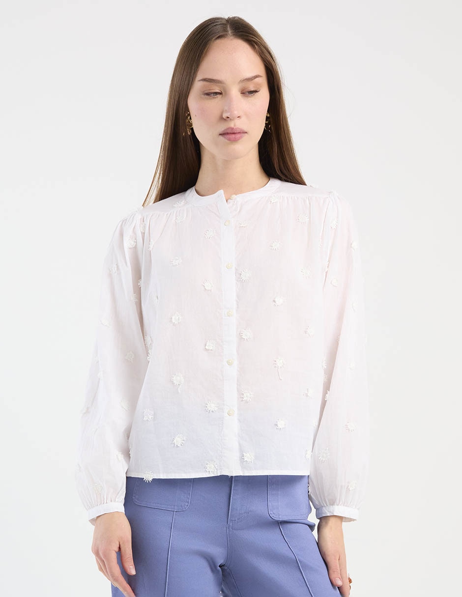 Blusa manga larga para mujer