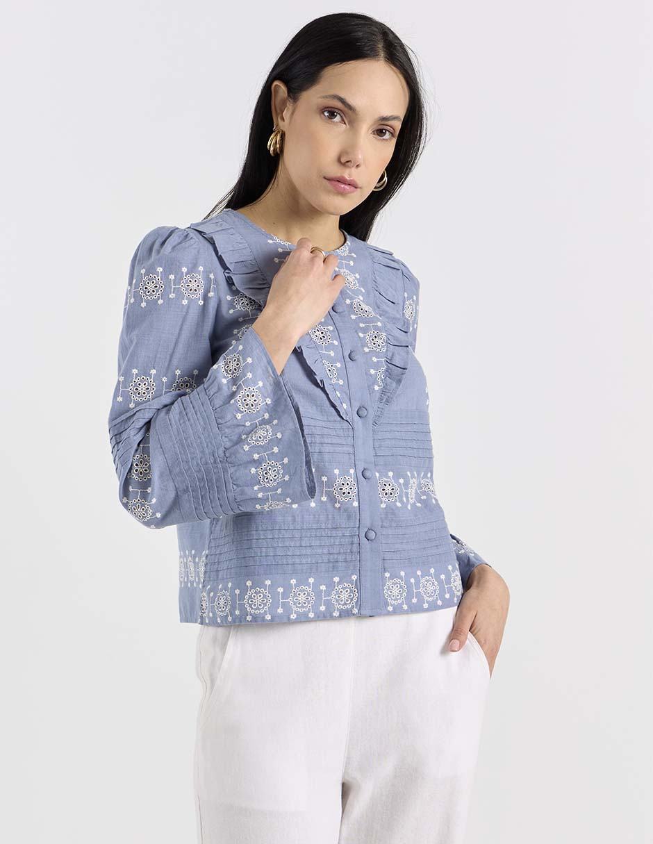 Blusa manga larga para mujer 1