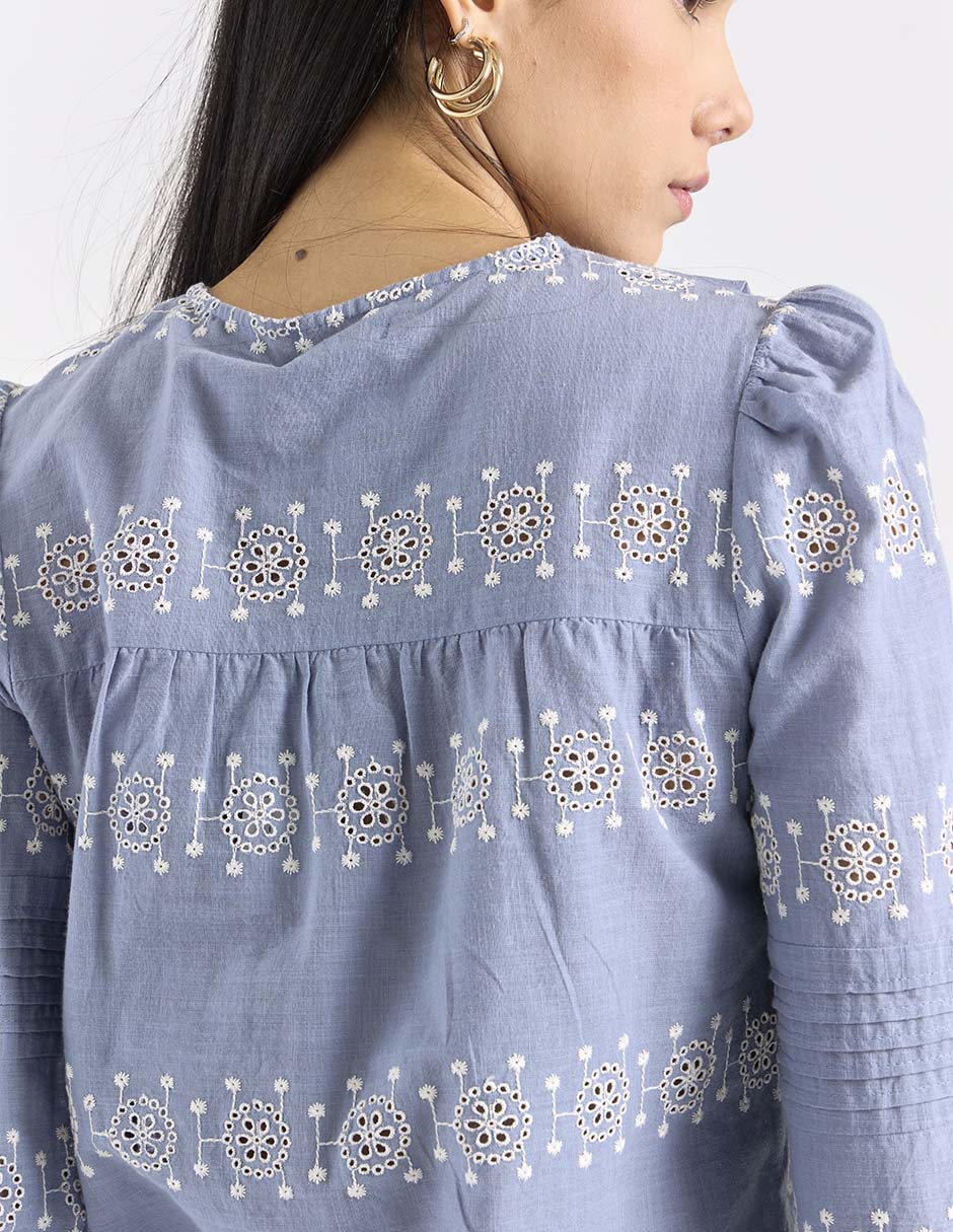 Blusa manga larga para mujer 10