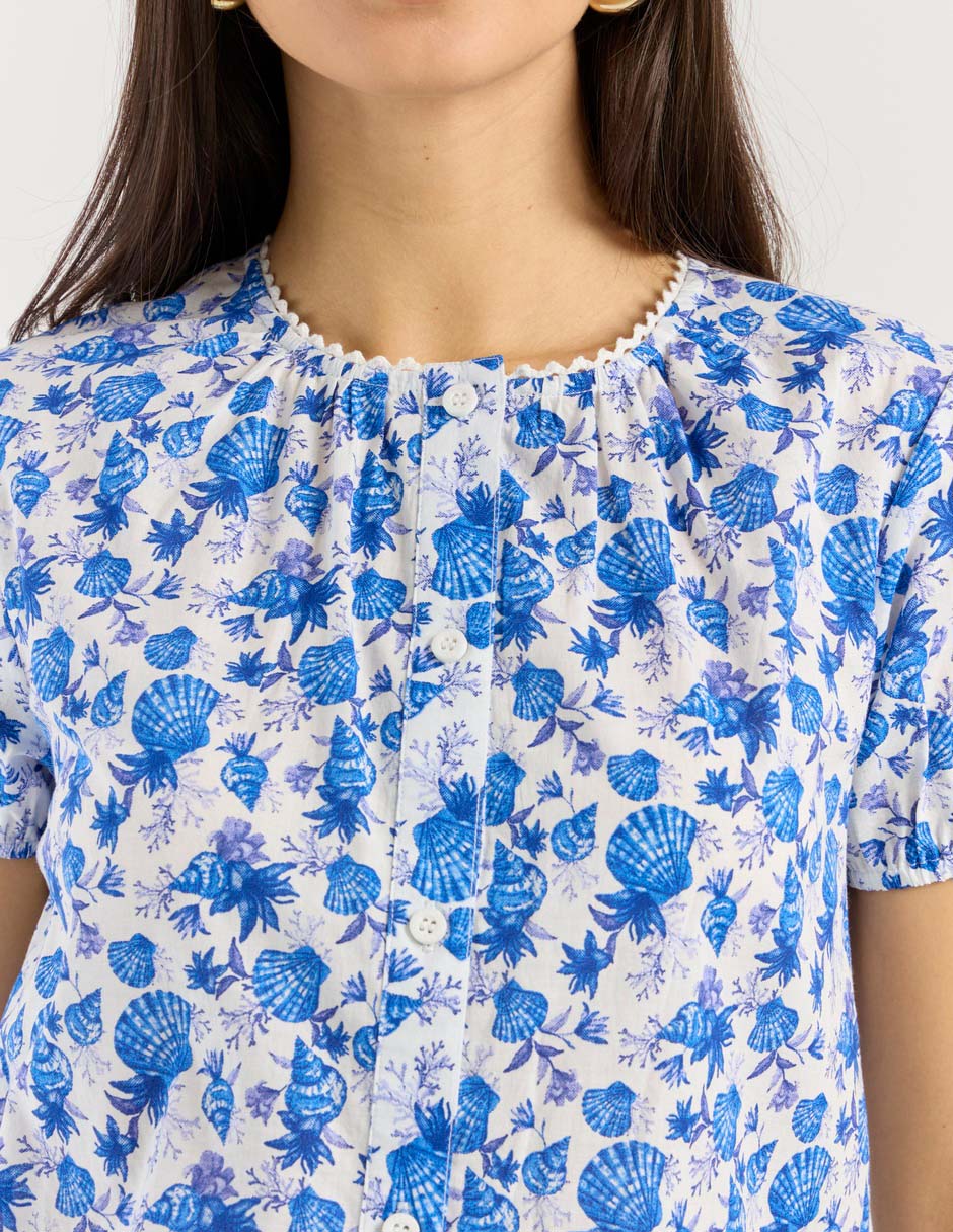 Blusa manga corta para mujer 7