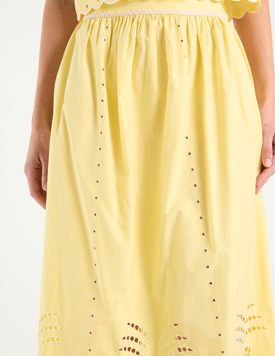 Falda crop con pretina