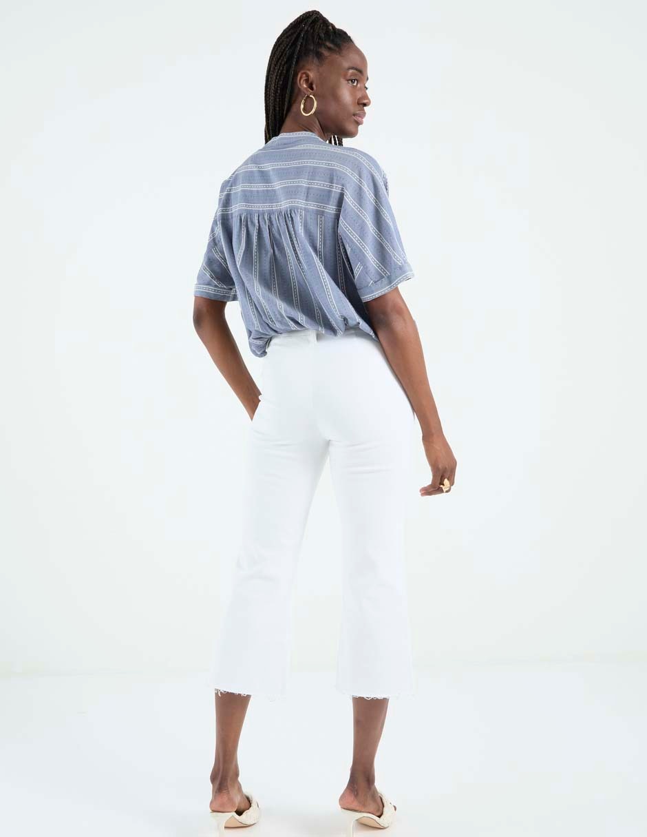 Jeans capri straight para mujer 5