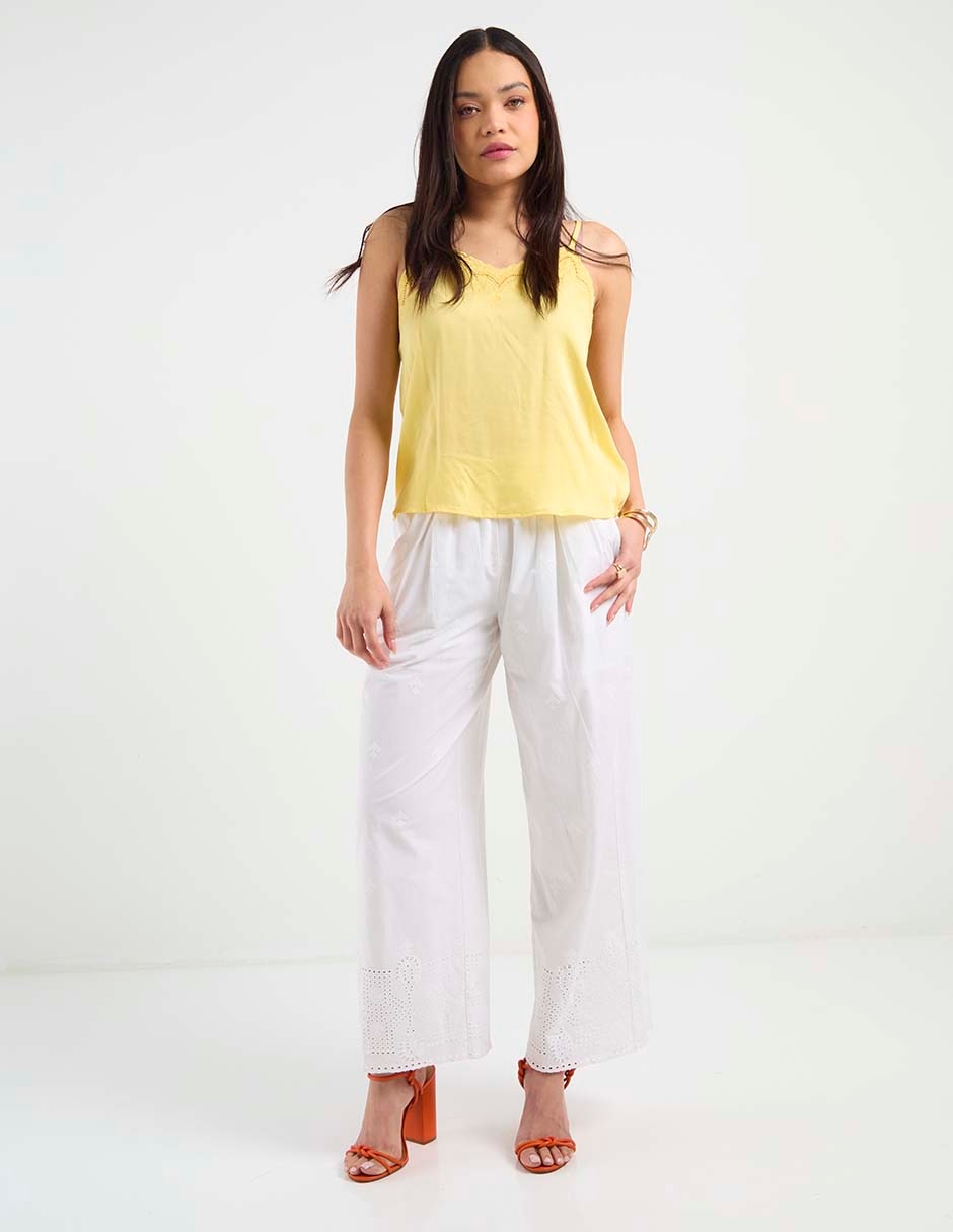 Pantalón coulotte amplio para mujer 6