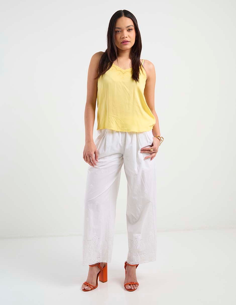 Pantalón coulotte amplio para mujer 5