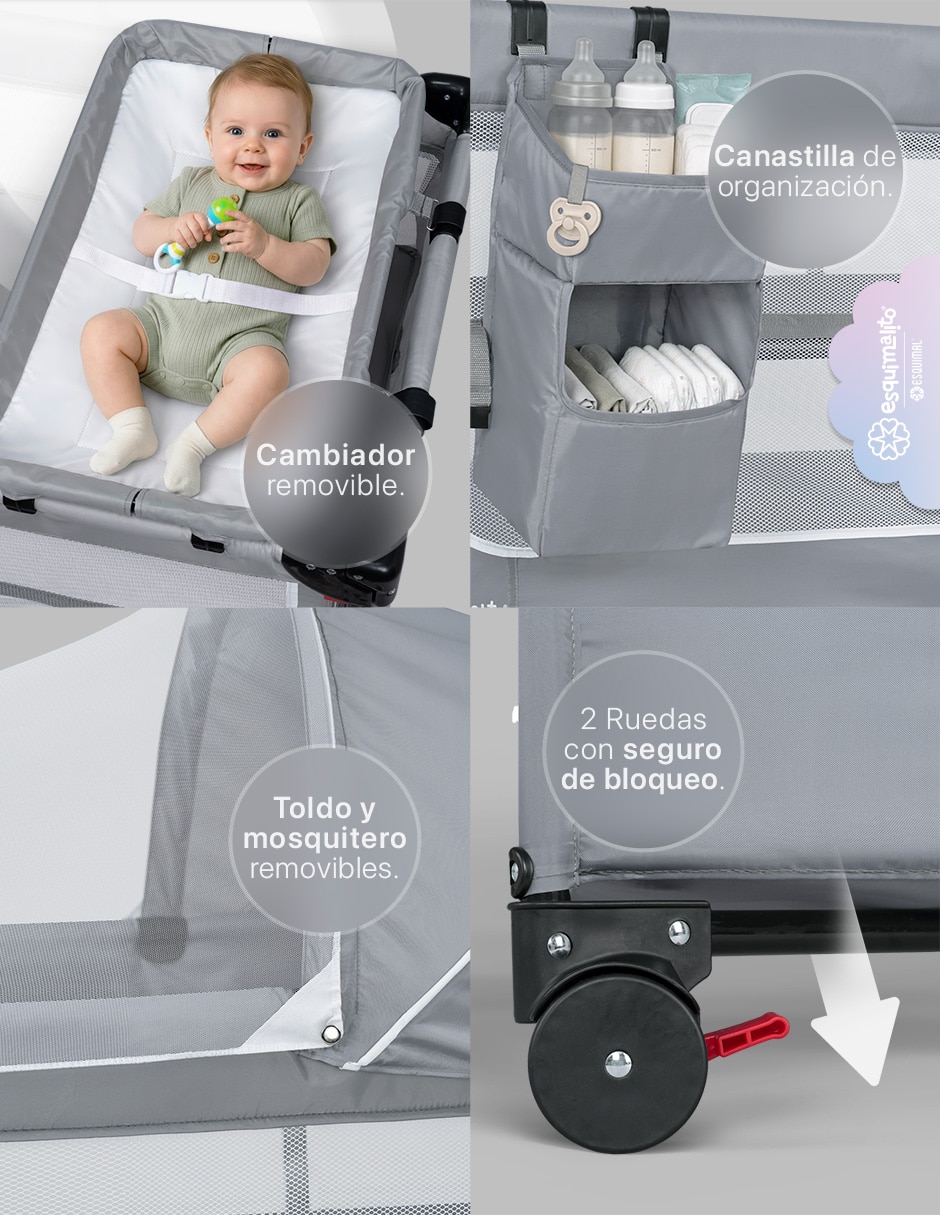 Cuna colecho Esquimal 4 en 1 portátil Dream Fit