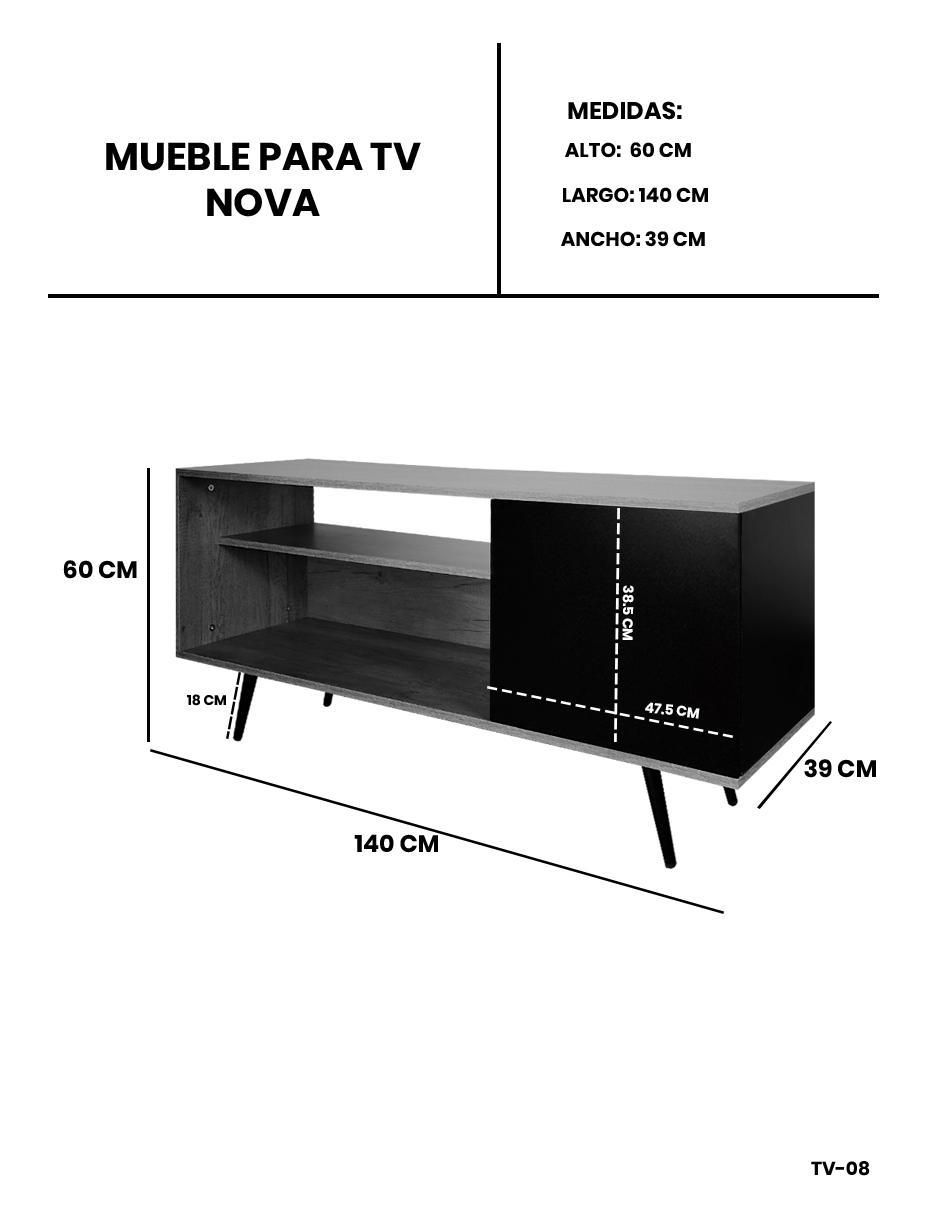 Mueble de TV armable Nova de melamina 7
