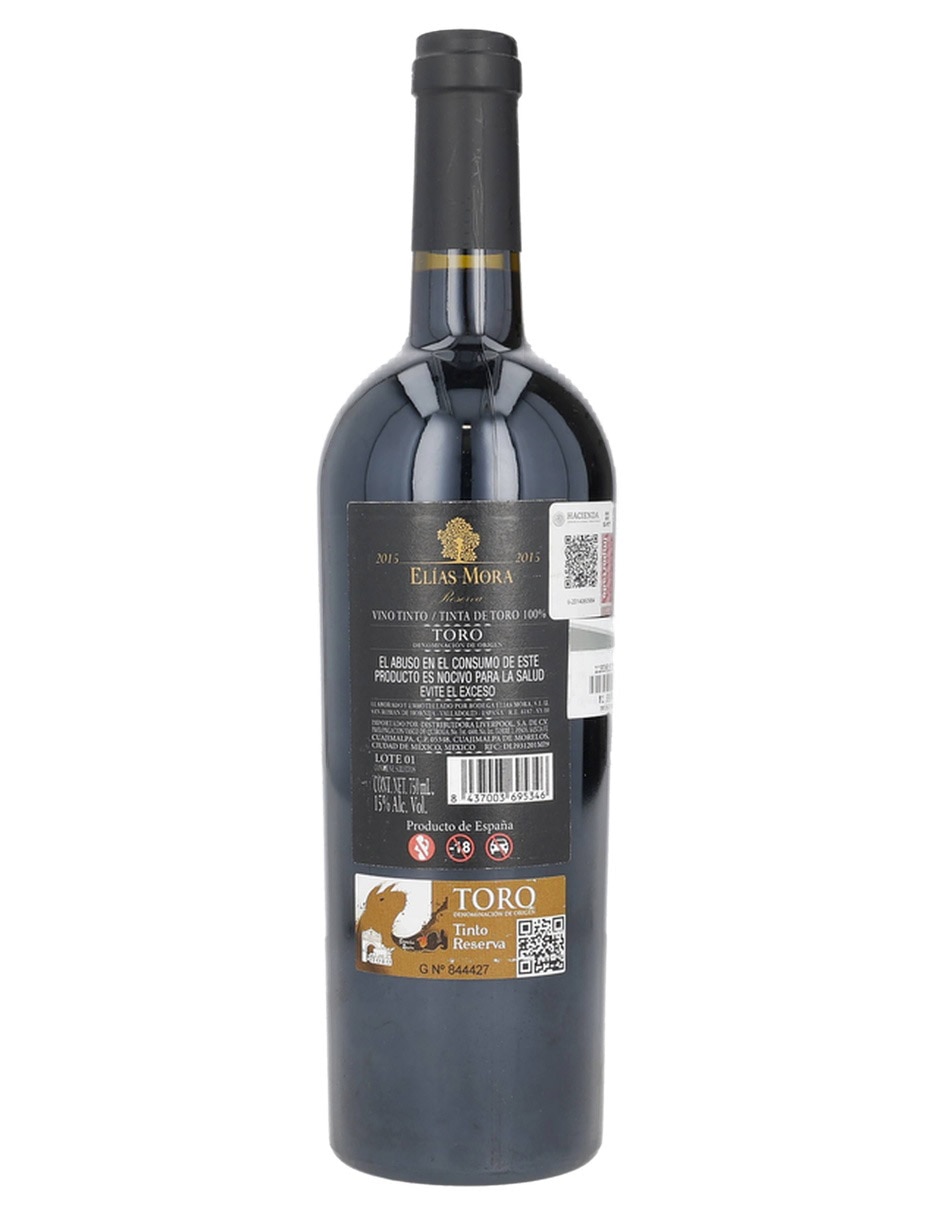Vino tinto tinta de toro Elias Mora España 750 ml